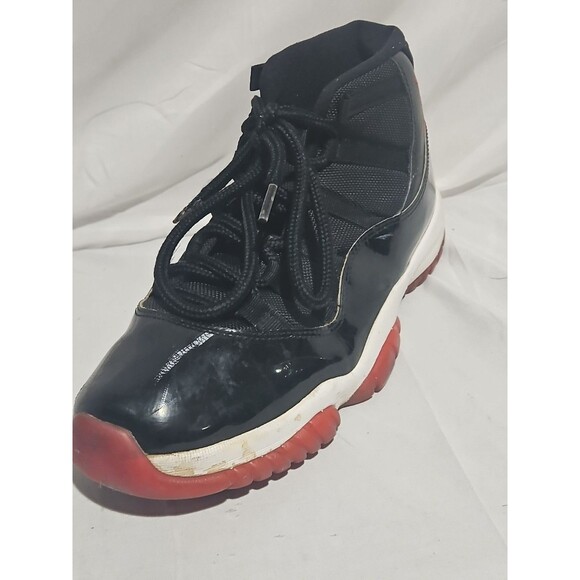 Nike Air Jordan 11 Retro Black/Varsity Red-White Sneaker - Men’s Size 9.5